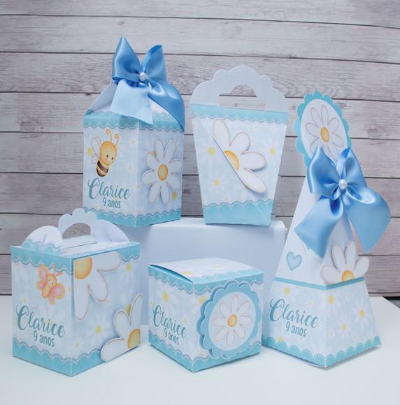 Personalizados Margaridas Azul (25 Peças)