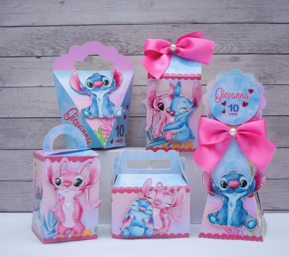 Personalizados Stitch e Angel (15 Peças)