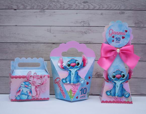 Personalizados Stitch e Angel (15 Peças)