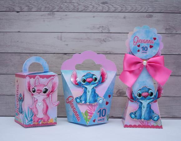 Personalizados Stitch e Angel (30 Peças)