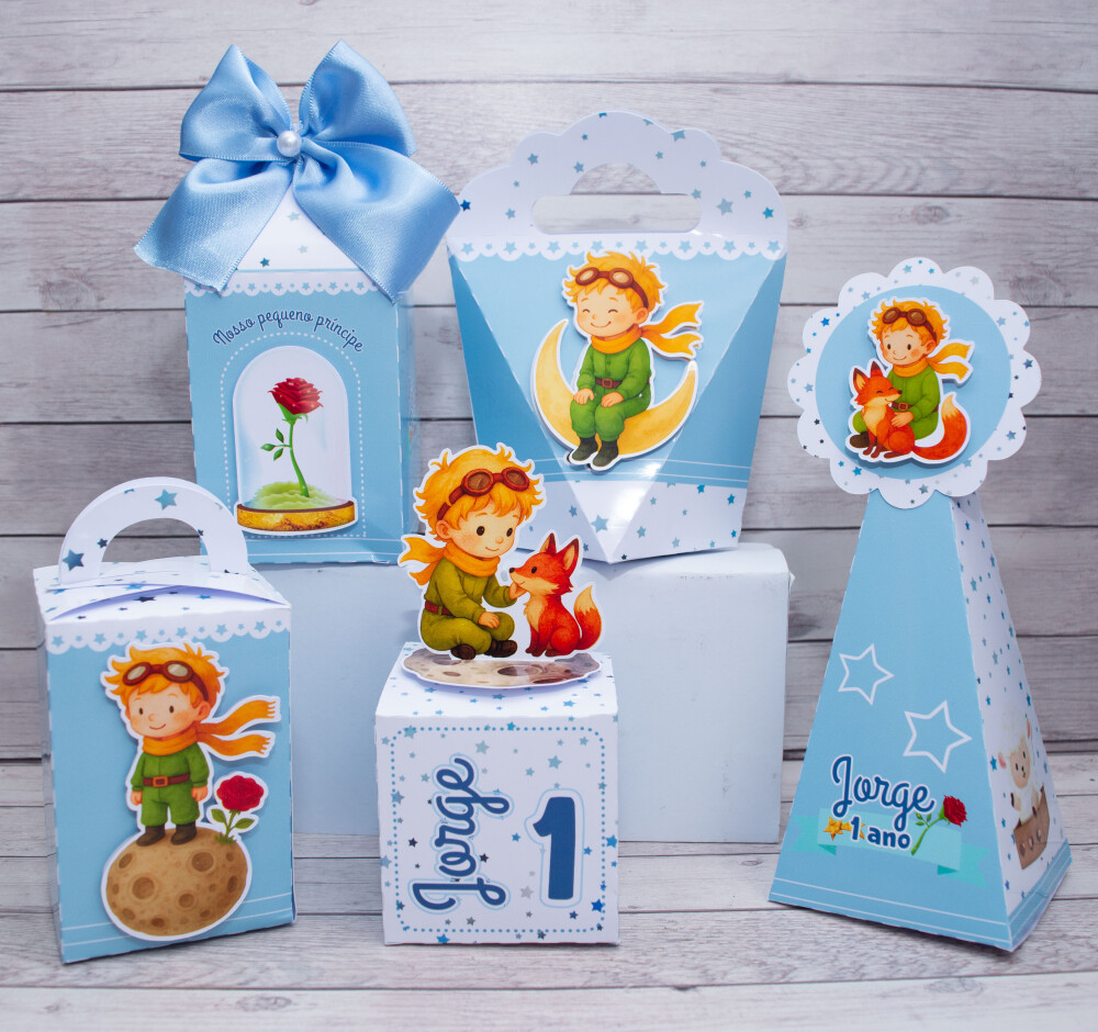 Personalizados PEQUENO PRÍNCIPE (15 peças) Kit Caixas