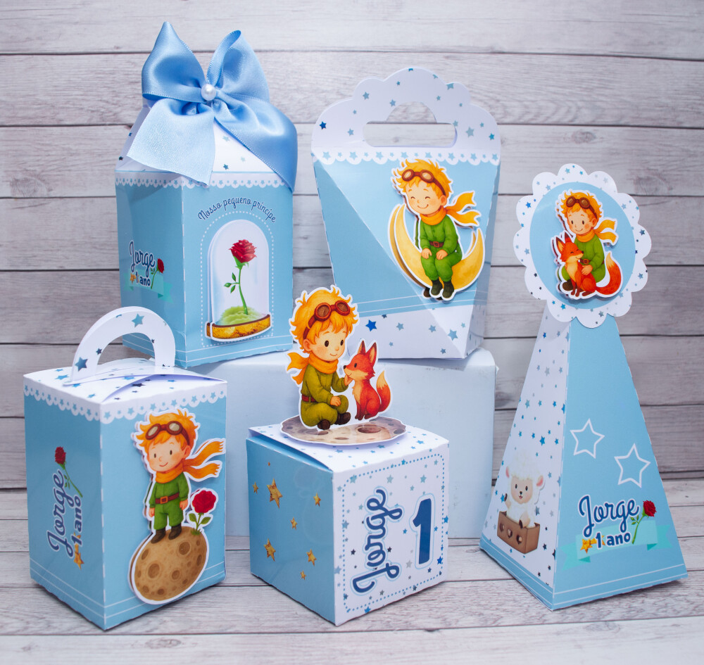 Personalizados PEQUENO PRÍNCIPE (15 peças) Kit Caixas