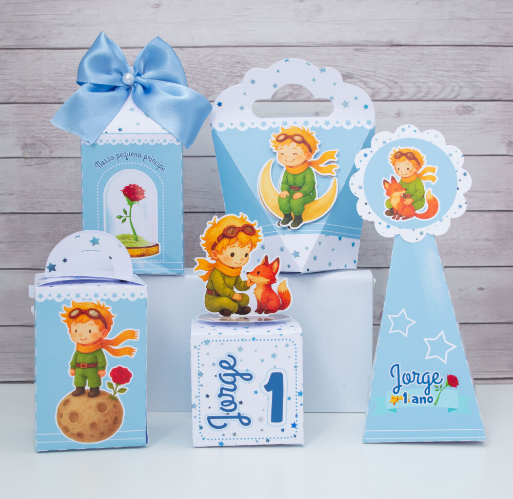 Personalizados PEQUENO PRÍNCIPE (15 peças) Kit Caixas