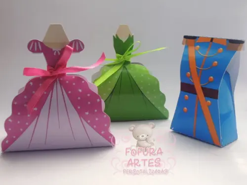 28 Caixinhas Vestido Princesas
