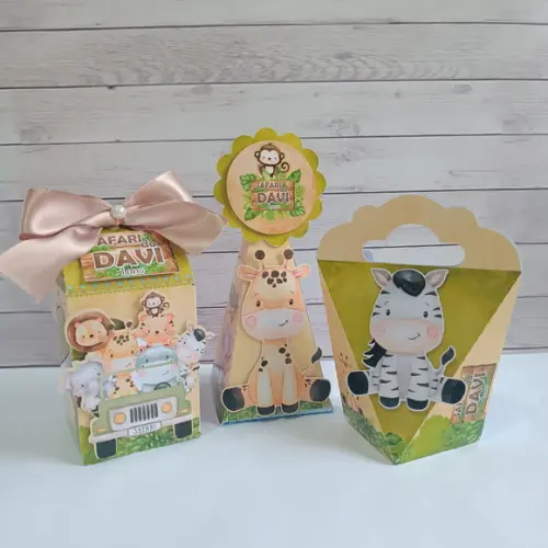 Kit Festa Personalizados Safari Baby (15 Peças)