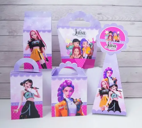 Personalizados Guerreiras do K-pop Rosa (15 Peças)