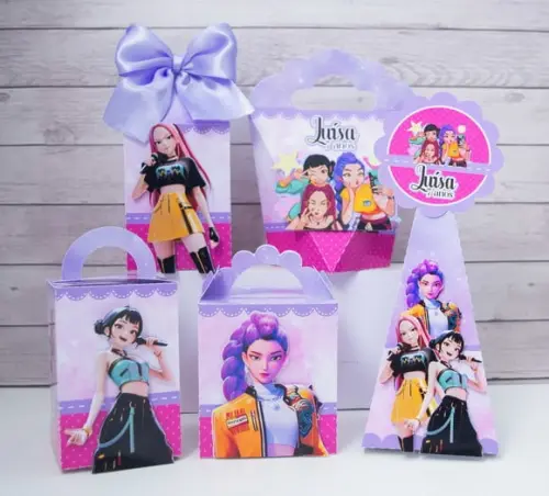 Personalizados Guerreiras do K-pop Rosa (40 Peças)