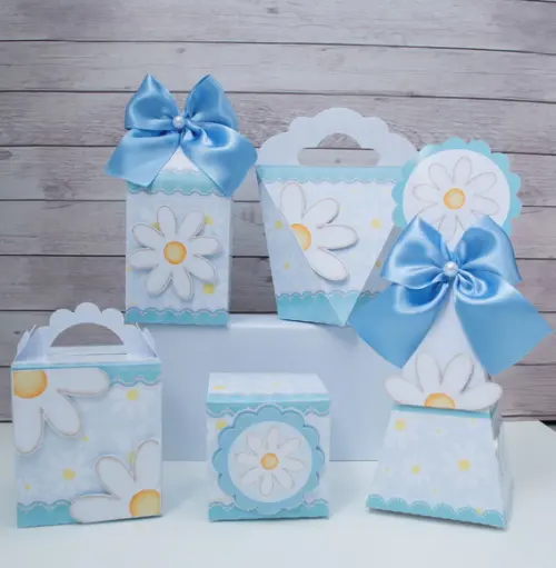 Personalizados Margaridas Azul (50 Peças)