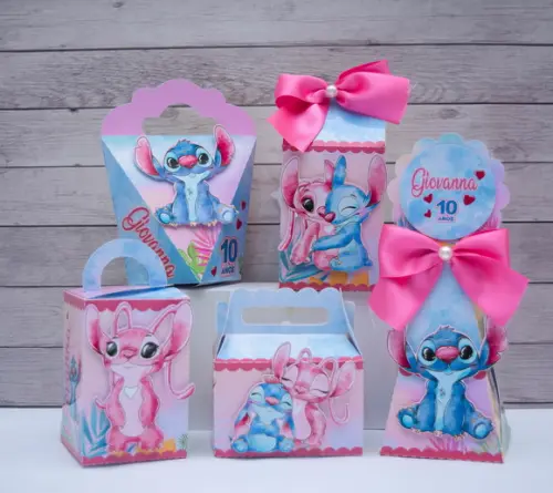 Personalizados Stitch e Angel (20 Peças)