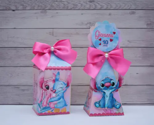Personalizados Stitch e Angel (15 Peças)
