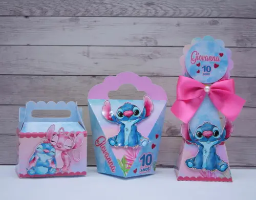 Personalizados Stitch e Angel (15 Peças)