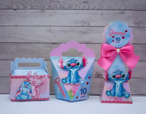 Personalizados Stitch e Angel (20 Peças)