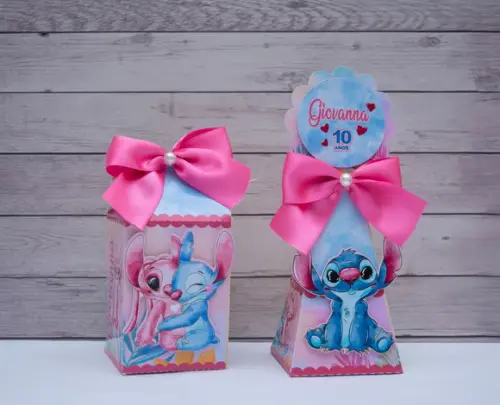 Personalizados Stitch e Angel (30 Peças)