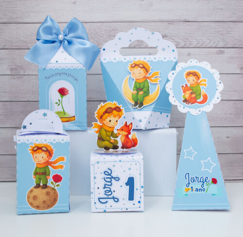 Personalizados PEQUENO PRÍNCIPE (15 peças) Kit Caixas