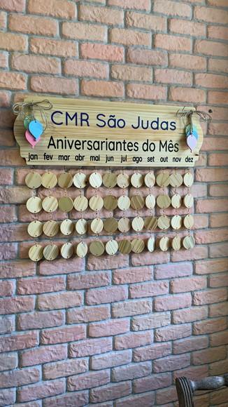 Painel Aniversariantes do Mês Quadro Mural Calendario