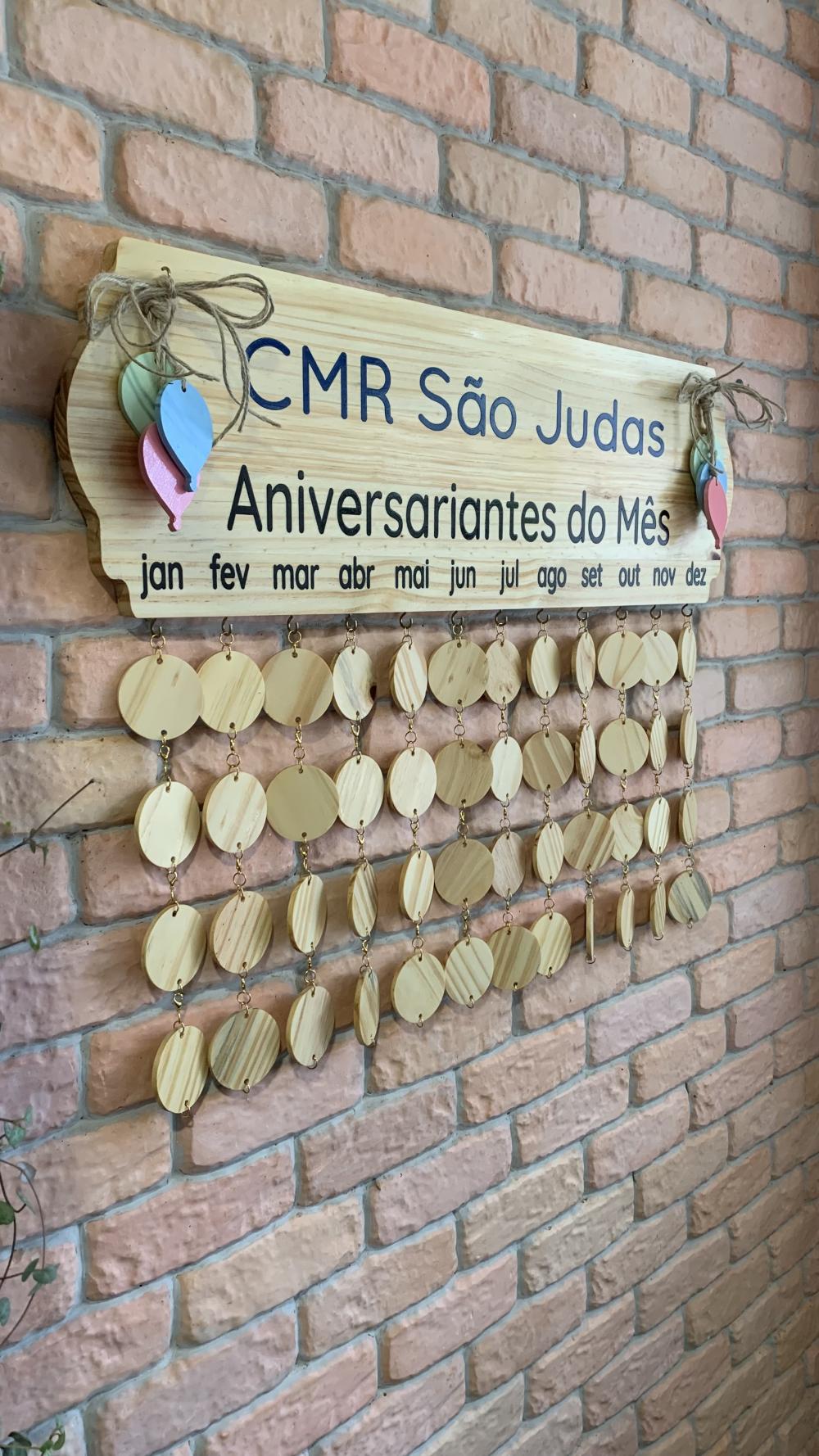 Painel Aniversariantes do Mês Quadro Mural Calendario