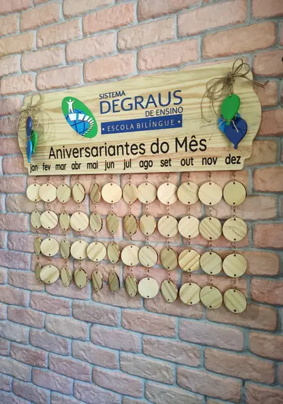 Painel Aniversariantes do Mês Quadro Mural Calendario