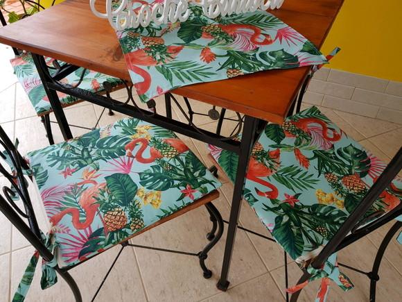 Almofada Assento para Cadeira Acquablock Floral 40x40