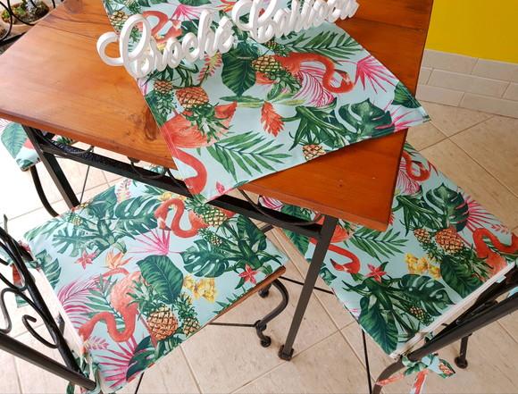 Almofada Assento para Cadeira Acquablock Floral 40x40