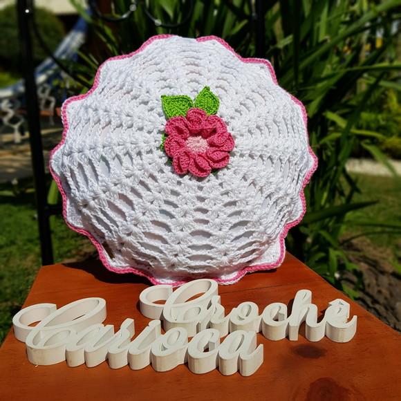 Almofadas Completas em Crochê Tema Jardim 2 Peças