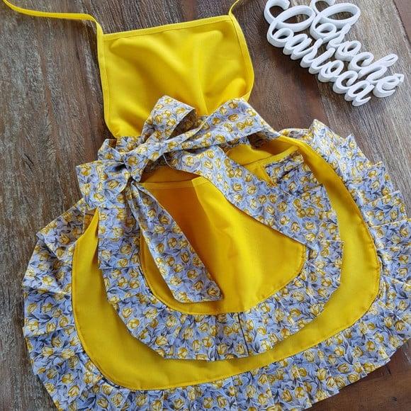 Avental Amarelo Primavera