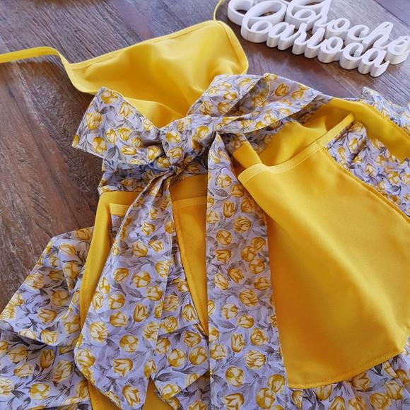 Avental Amarelo Primavera