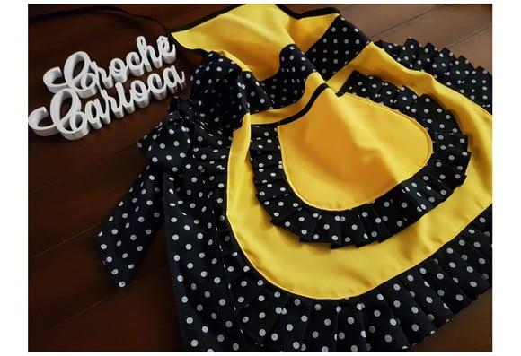 Avental Diferente - Amarelo E Preto