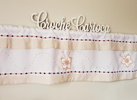 Bandô Branco Com Bege Claro Poás Agulhinha