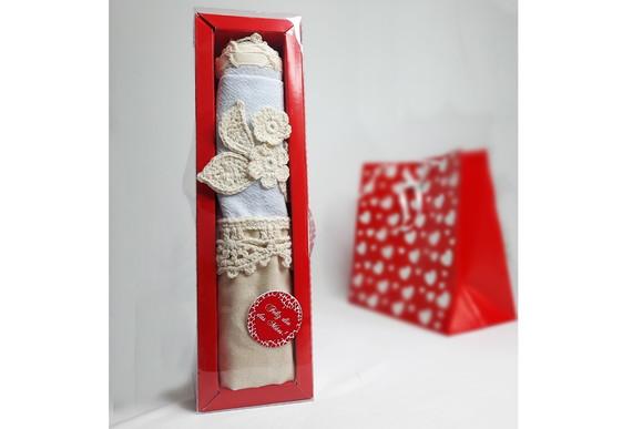 Box Pano de Prato Natural Boho Lembrancinha Presente