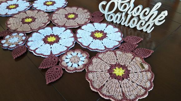 Caminho de Mesa Crochê Russo 1,50 m Escolha Cores
