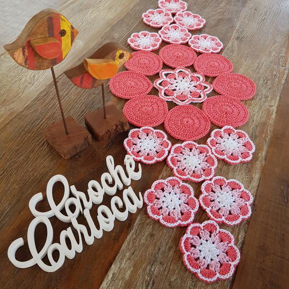 Caminho de Mesa em Crochê - Escolha Cores e Medidas