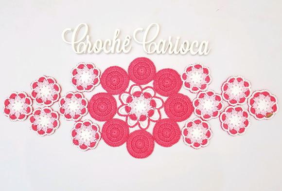 Caminho de Mesa em Crochê - Escolha Cores e Medidas