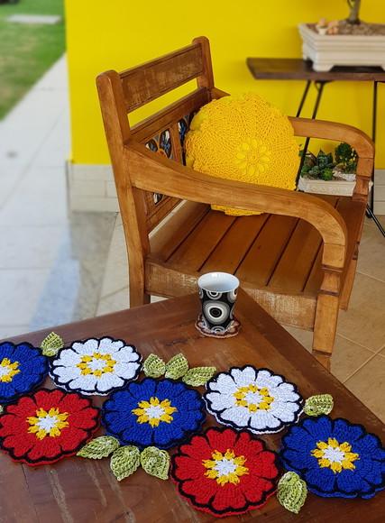 Caminho de Mesa em Crochê Russo Colorido Escolha Cores!