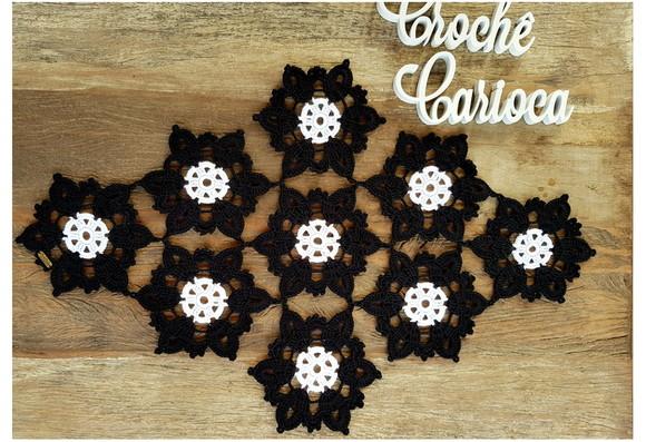 Caminho de Mesa em Crochê Floral Escolha Cores