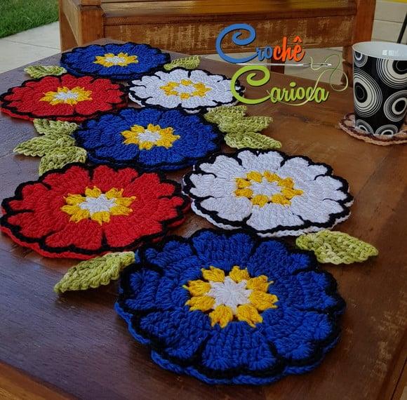 Caminho de Mesa em Crochê Russo Colorido Escolha Cores!