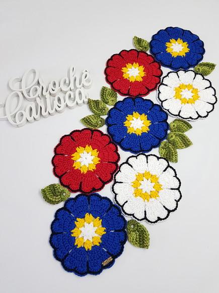 Caminho de Mesa em Crochê Russo Colorido Escolha Cores!