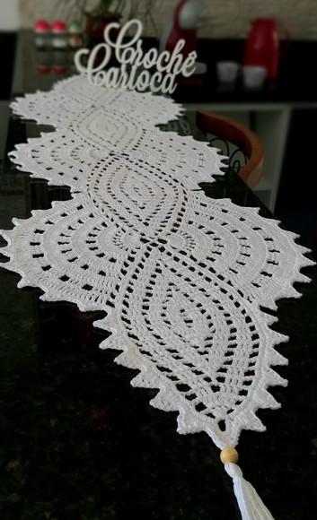 Caminho de Mesa Infinito Crochê Escolha Cor!