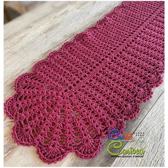 Caminho Trilho de Mesa Longo Grená 1,75 x 0,35