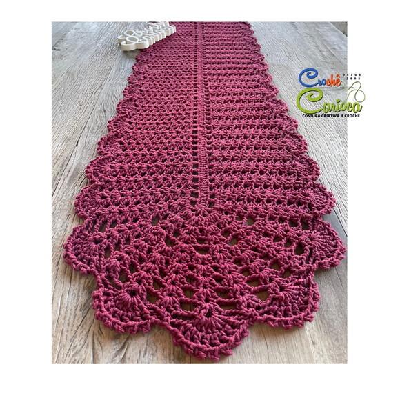 Caminho Trilho de Mesa Longo Grená 1,75 x 0,35