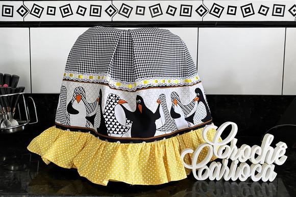 Capa para Air Fryer Fritadeira Elétrica Pinguins Criativo