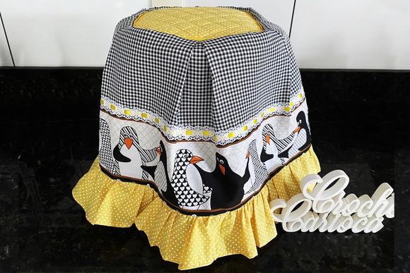 Capa para Air Fryer Fritadeira Elétrica Pinguins Criativo