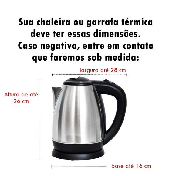 Capa Plástico Cristal para Chaleira Elétrica