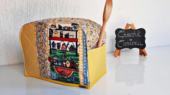 Capa Torradeira Porta Treco Estruturada Patch Escolha Cor