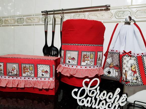 Capas para Forninho e Galão de Água Patchwork Alta Qualidade