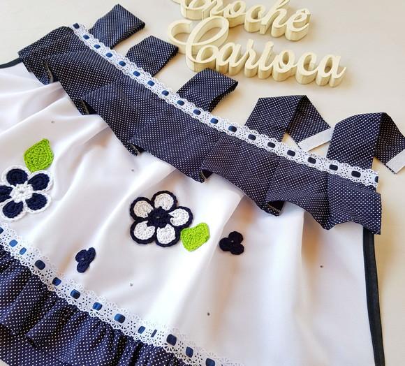 Capinha de Forno Cortininha Azul Marinho Poás