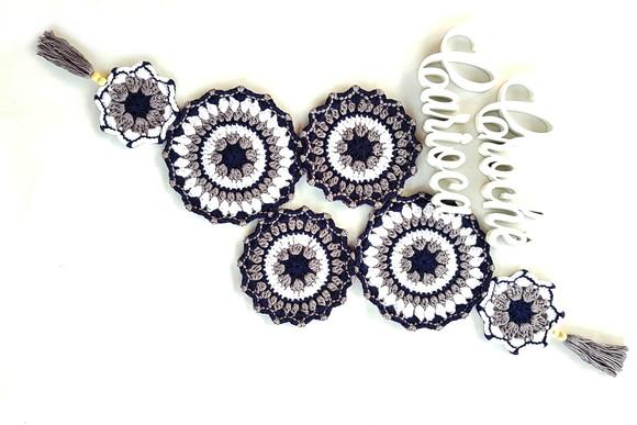 Centro de Mesa Zen Mandalas Crochê Exclusivo Escolha Cores