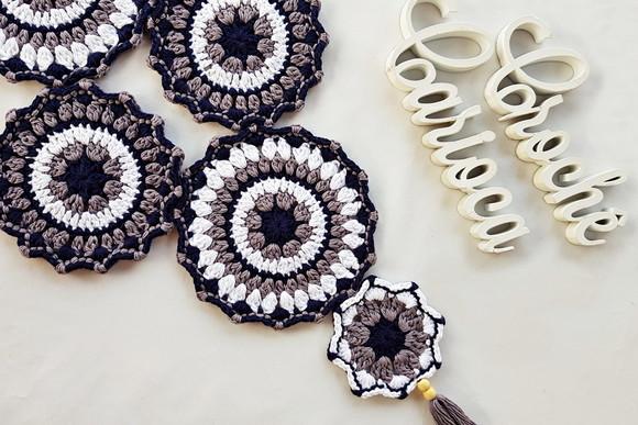 Centro de Mesa Zen Mandalas Crochê Exclusivo Escolha Cores
