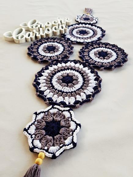 Centro de Mesa Zen Mandalas Crochê Exclusivo Escolha Cores