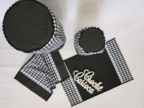 Conjuntinho de Cozinha Xadrez 4 Peças