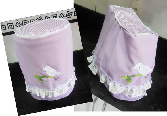 Conjunto de Cozinha Lilás com Passarinhos 6 Peças